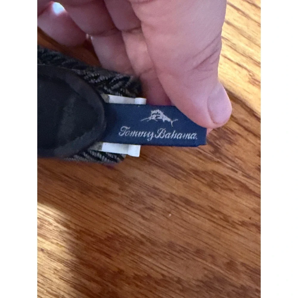 Tommy Bahama Men's Stretch Braided Reversible Belt Black/Grey M/L